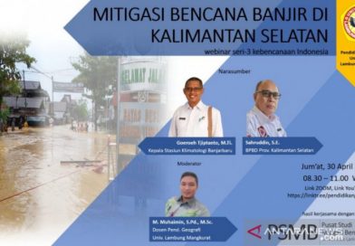 ULM Gelar Webinar Mitigasi Bencana Banjir di Kalimantan Selatan